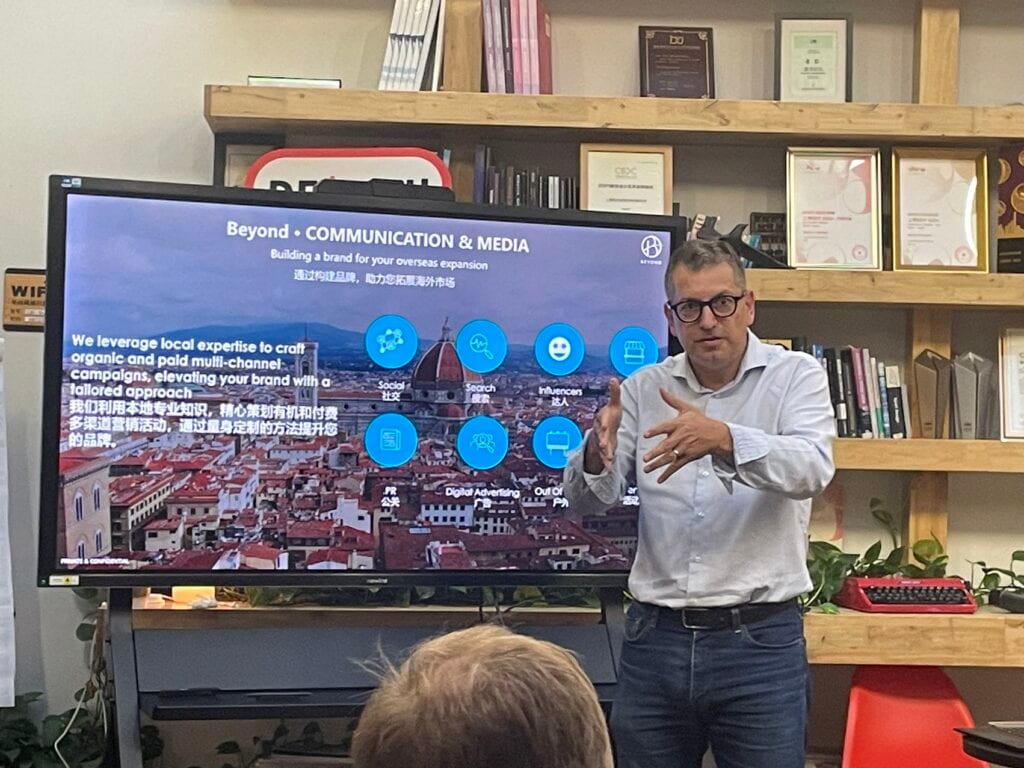 Cyril Drouin leading a Beyond Border Group masterclass on the Chinese market
