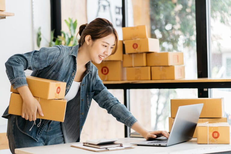 Small business SME entrepreneur of young Asian women working