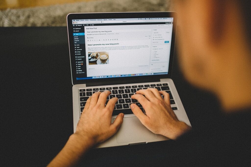 WordPress logo and interface for website building