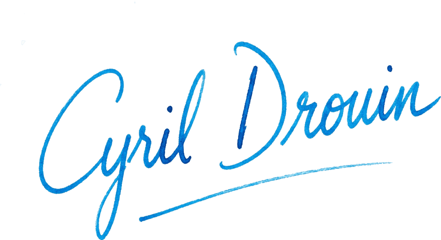 Signature of Cyril Drouin, Founder of Beyond Border Group